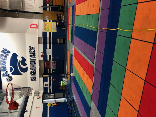 Cannon Elementary school gym carpet professionally cleaned — commercial carpet service in Hunt County, TX