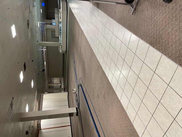 Large commercial tile floor being professionally cleaned in Greenville, TX — Bulldog Carpet Cleaning